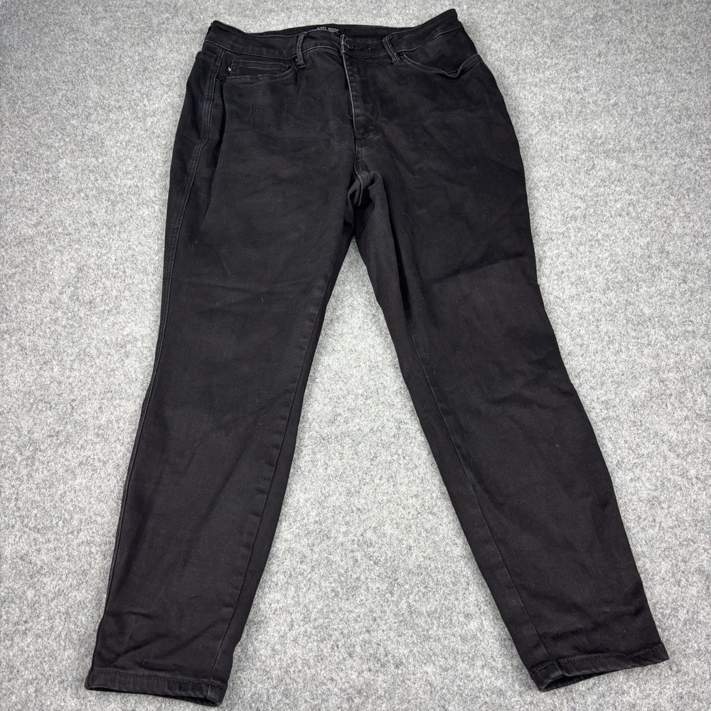 Judy Blue Womens 16W Black Skinny Jeans Stretch Mid Rise Denim Pants Plus Trendy